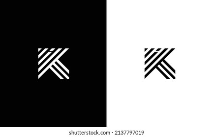 Initial letter ik, ki logo design template