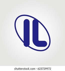 initial letter il logo blue on white background