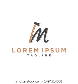 Initial Letter IM with Axe illustration for Woodwork or Carpentry Logo Design Vector