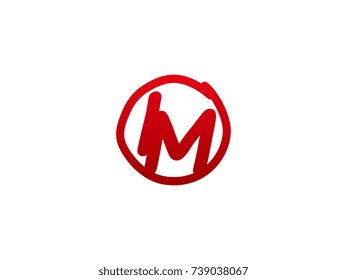 The initial letter IM handwritten logo
