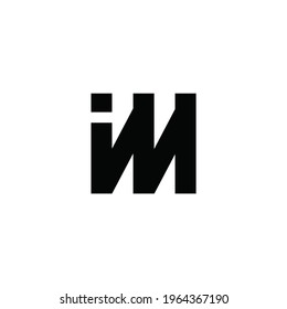 initial letter IM logo or icon monogram. EPS 10