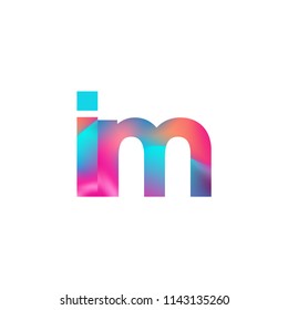 Initial Letter IM Logo Lowercase colorful design, Modern and Simple Logo Design.
