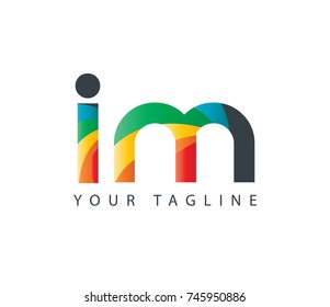 Initial Letter IM Rounded Design Logo