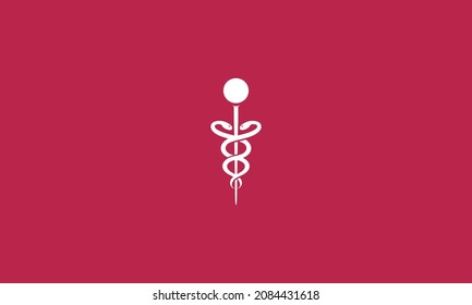 Initial Letter I incorporated with Caduceus Medical Logo Design