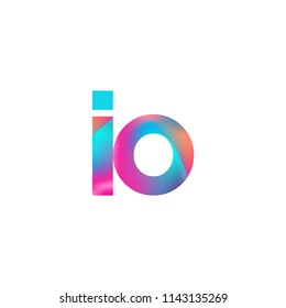 Initial Letter IO Logo Lowercase colorful design, Modern and Simple Logo Design.
