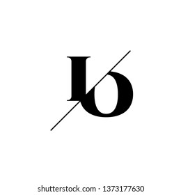 Initial Letter IO Monogram Sliced. Logo template isolated on white background