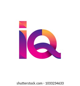 Initial Letter Iq Logo Lowercase Magenta Stock Vector (Royalty Free ...