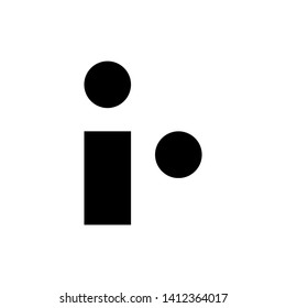 
Initial letter ir minimalist typographic art monogram shape business brand identity logo, black color on white background.