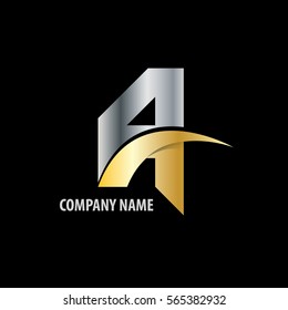 Initial Letter A Isolated Swoosh Logo