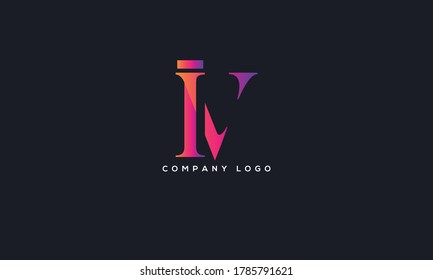 Initial Letter IV or VI Logo Design vector Template. Creative Abstract IV Logo Design Vector Illustration