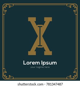 Initial letter IX logotype company name. Vector for company name.