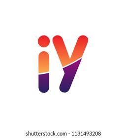 Initial Letter IY Logo Lowercase, colorful logotype Modern and Simple Logo Design.
