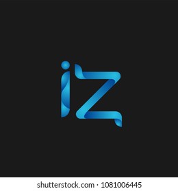 Initial Letter IZ Logo Design