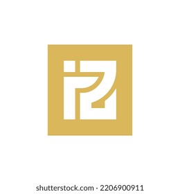 Initial letter IZ logo template - Vector