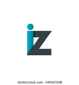 Initial Letter IZ Rounded Lowercase Logo