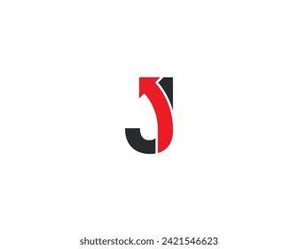 símbolo de símbolo de signo de concepto del logotipo de la flecha J de la letra inicial Elemento de diseño. Logotipo Financiero, Consultoría, Logística. Plantilla de logotipo de ilustración de vector