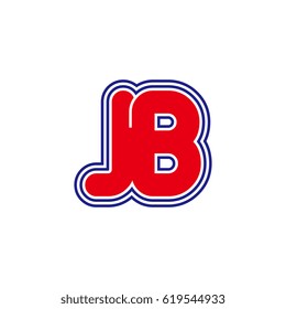 initial letter j and b. jb monogram outline logo
