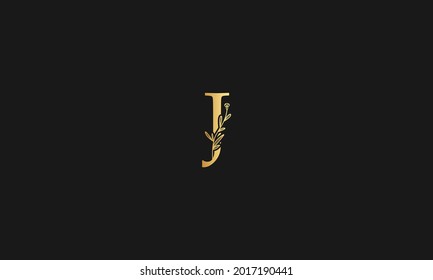 Initial Letter J Botanical Nature Flower  integrated inside Vector Logo Template Design