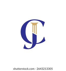 Initial Letter J and C Law Logo Design