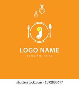 Initial letter J Cafe or restaurant logo