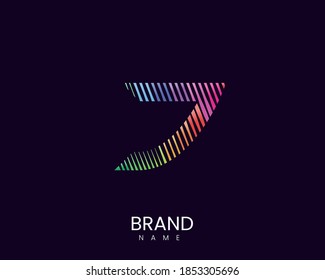 Initial letter j colorful digital art media brand innovation,minimalist,simple and modern. geometric trendy identity symbol tech alphabet branding application