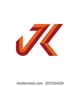 Initial letter J combination with K. Logo vector design versatile for business or gaming