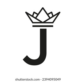 Initial Letter J Crown Logo. Kronlogo für Schönheit, Mode, Star, Elegant, Luxuszeichen