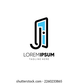 Letra inicial J Logotipo inmobiliario Diseño Icono del vector Ilustración gráfica Ilustración 