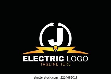 initial Letter J electric logo