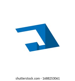 letra inicial j logotipo del agujero vectorial