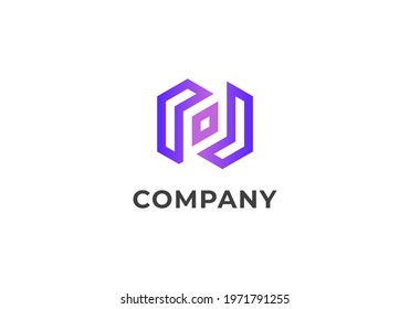 Initial Letter J Isometric Modern Line  Logo, Initial Letter Logo For Company Name, Alphabet Logo Template Ready For Use, Modern Initial Logo
