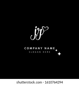 Initial Letter J line with heart Logo. Simple and Clean love illustration (26)