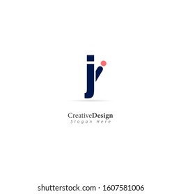 Initial Letter J I Logo. Design Vector Logo Illustration J I Letter Template