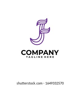 initial letter j logo design with lab tube vector inspiration