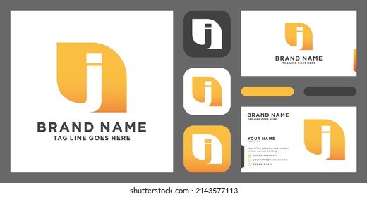 Initial Letter J Logo Design vector Template. Creative J Logo Design with business card design template