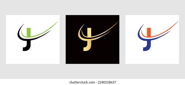 Initial Letter J Logo Design Template. Monogram J Letter Logotype Symbol