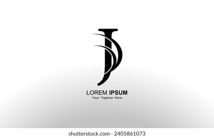 Plantilla vectorial de diseño del logotipo de la letra J inicial.