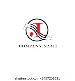 Initial letter J logo - J logo design.