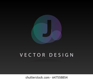 Initial Letter J Logo design vector with Circle