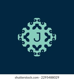 Initial letter J Logo. A Dynamic Emblem of Science, Health, and Innovation