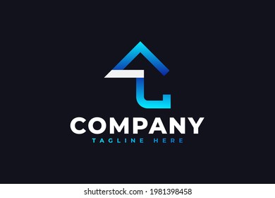Initial Letter A and J Logo with House Concept in Line Style. AJ Logo Design For Business or Technology Logos. Construction, Architecture or Building Logo Design
