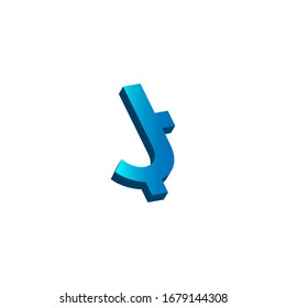 initial letter j logo prospective blue