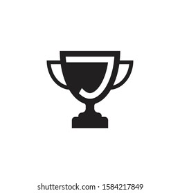 initial letter j logo trophy vector