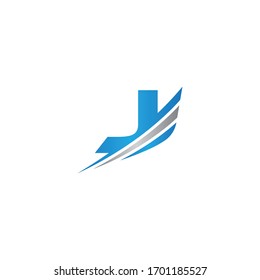 letra inicial j logotipo ala moderna