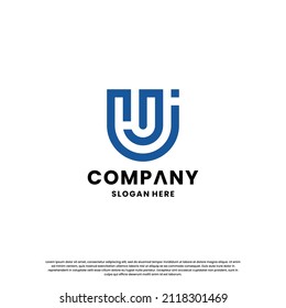 initial letter J M monogram logo design inspiration