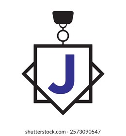 Initial Letter J Medal Logo Symbol Vector Template