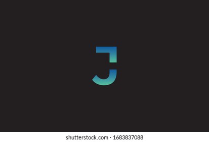 Initial Letter J Minimalism Simple Gradient Logo For Company