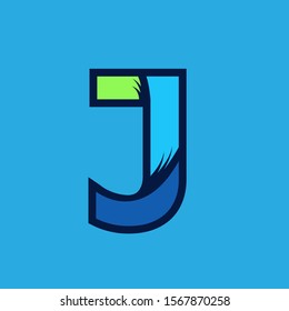 Initial letter J modern logo template for company or business branding