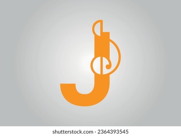 Initial Letter J Music Logo. DJ Symbol Podcast Logo Icon Vector Template