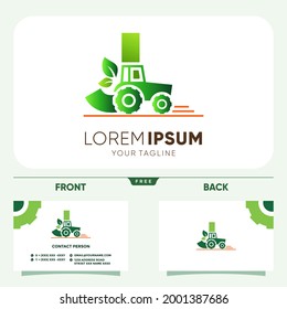 Initial Letter J Tractor Agriculture Gardening Logo Design Vector Graphic Icon Emblem Illustration